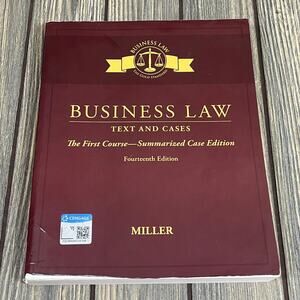 Business Law Text And Cases 14th Edition Miller Cengage The First Course